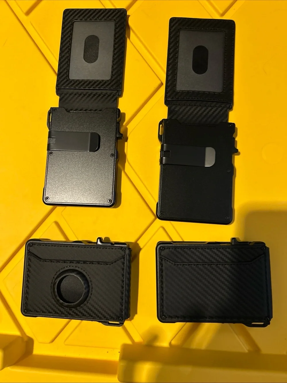 Slim Carbon Fiber RFID Wallet - Black